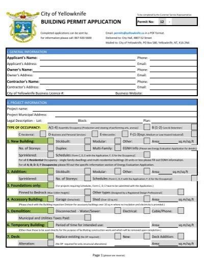 city of yellowknife permits.